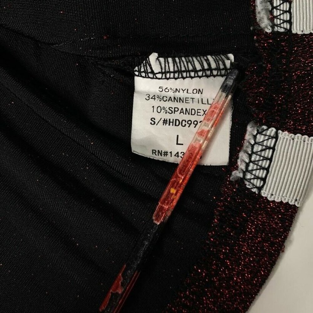 Hot & Delicious Red Shimmer Short Sleeve Crop Top - Picture 5 of 5